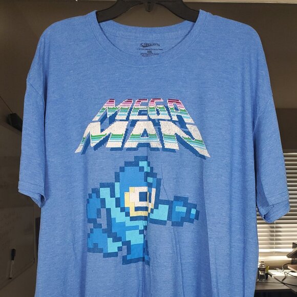 MEGAMAN BLUE T-SHIRT  XX-LARGE - Picture 1 of 4
